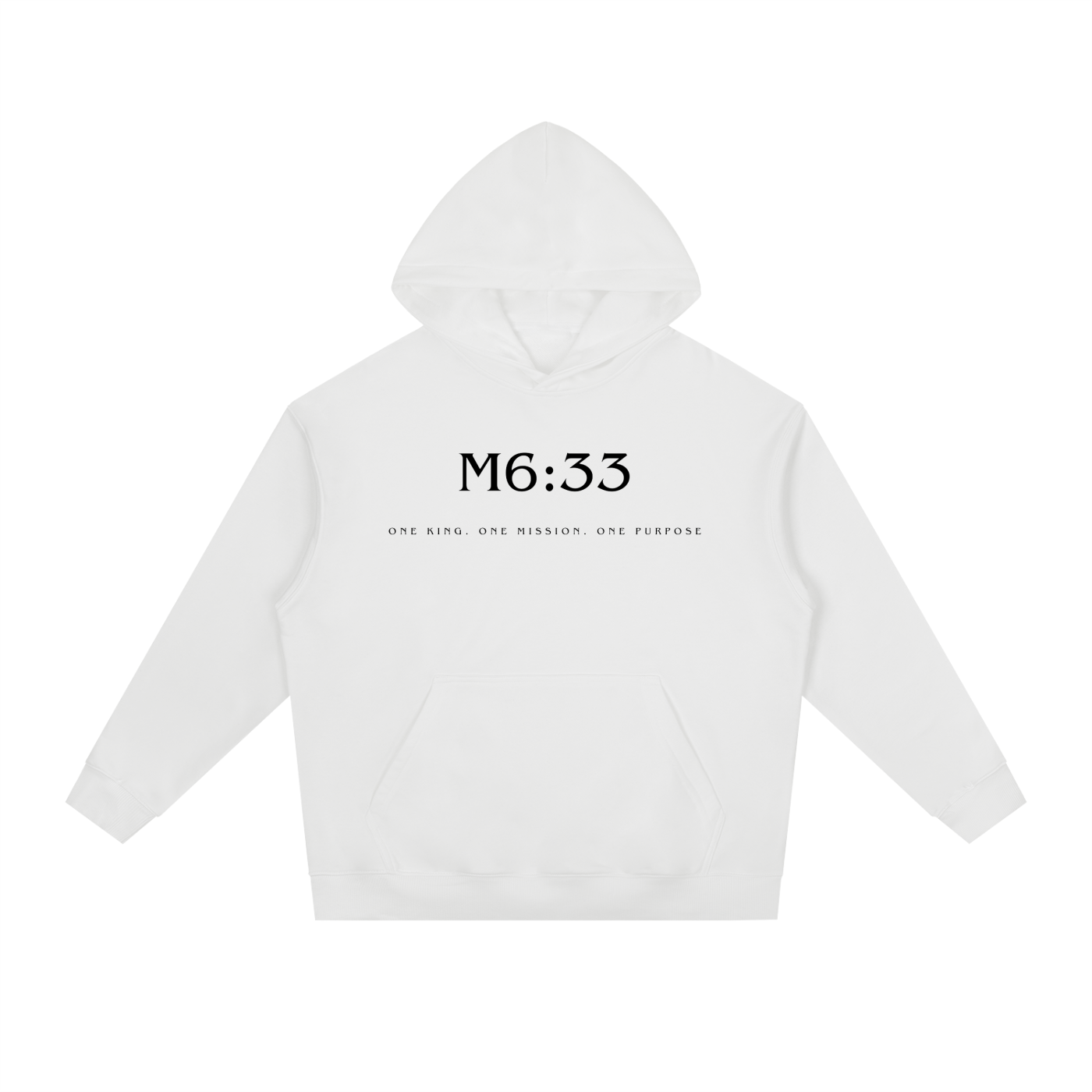 M6:33 Hoodie White/Black
