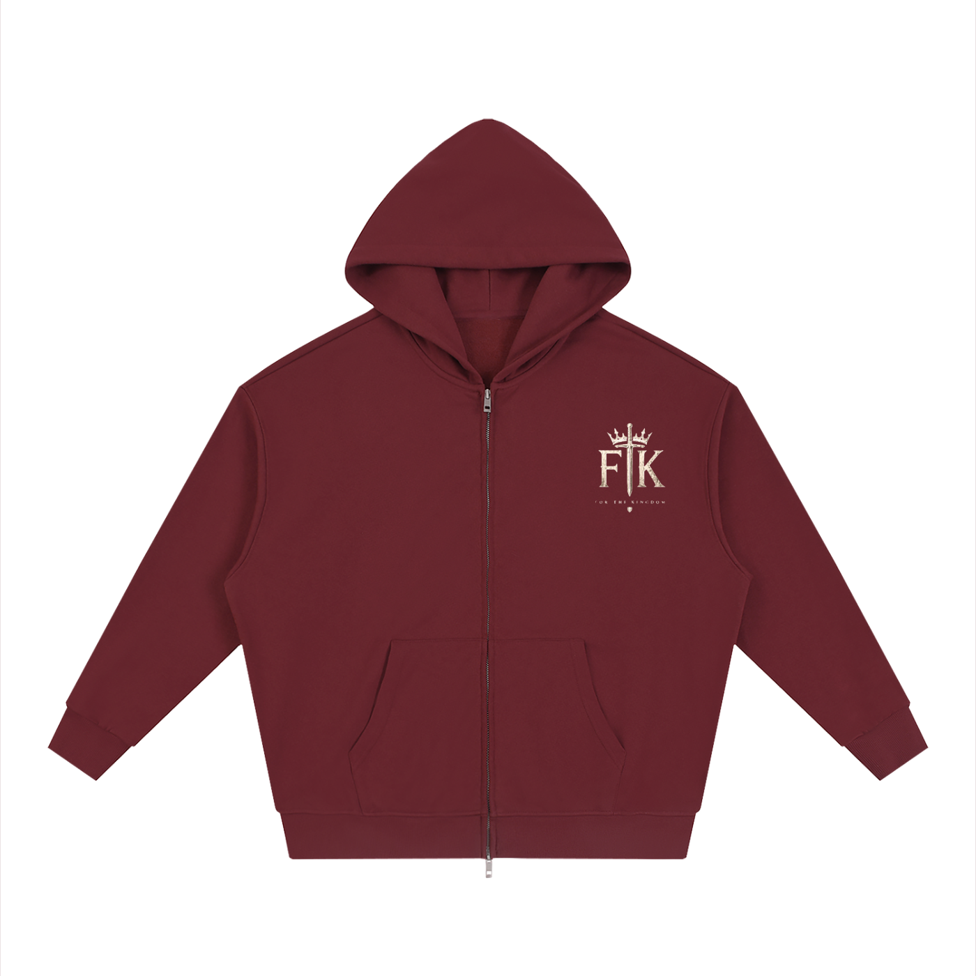 Connected Through Christ Maroon Zip-up Hoodie