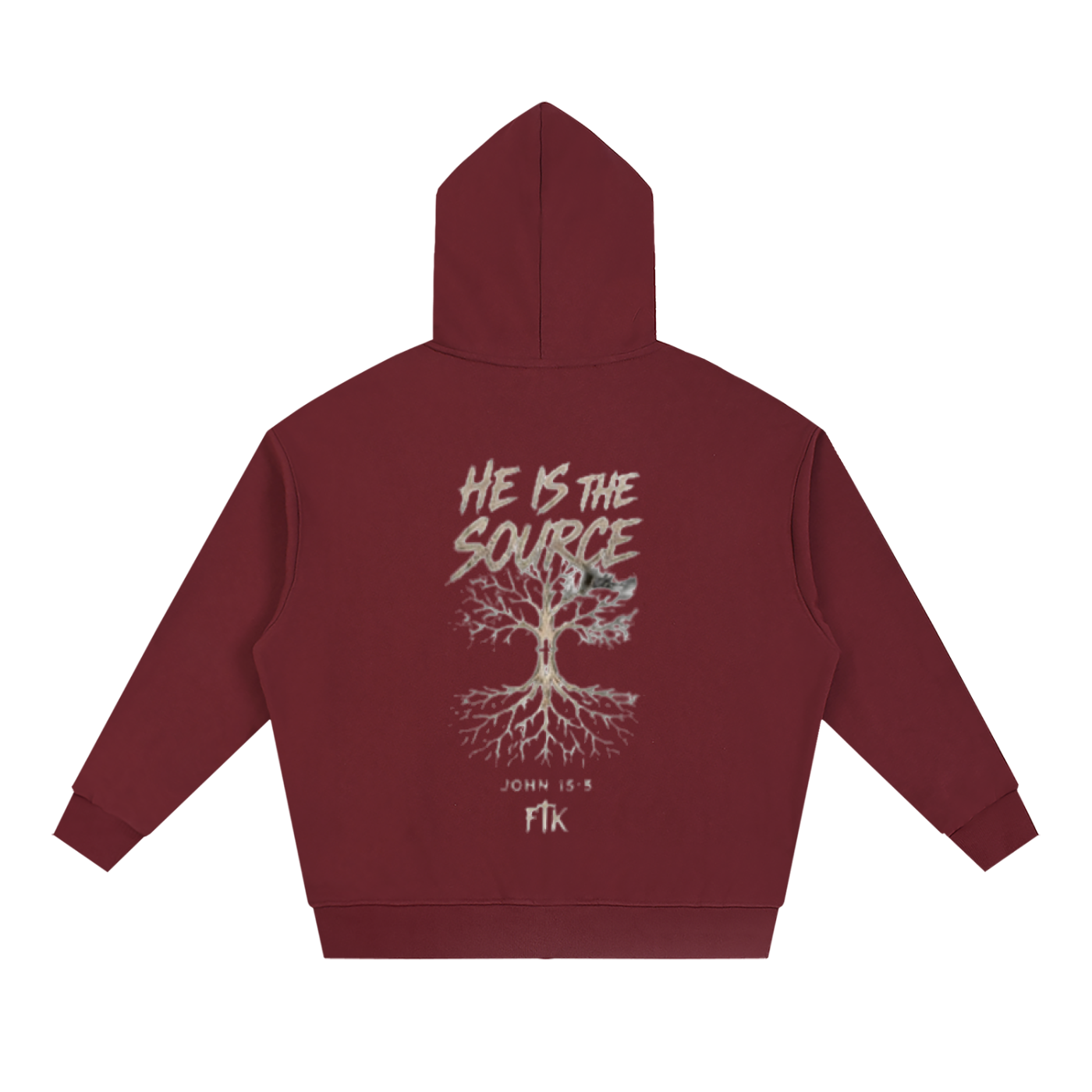 Connected Through Christ Maroon Zip-up Hoodie