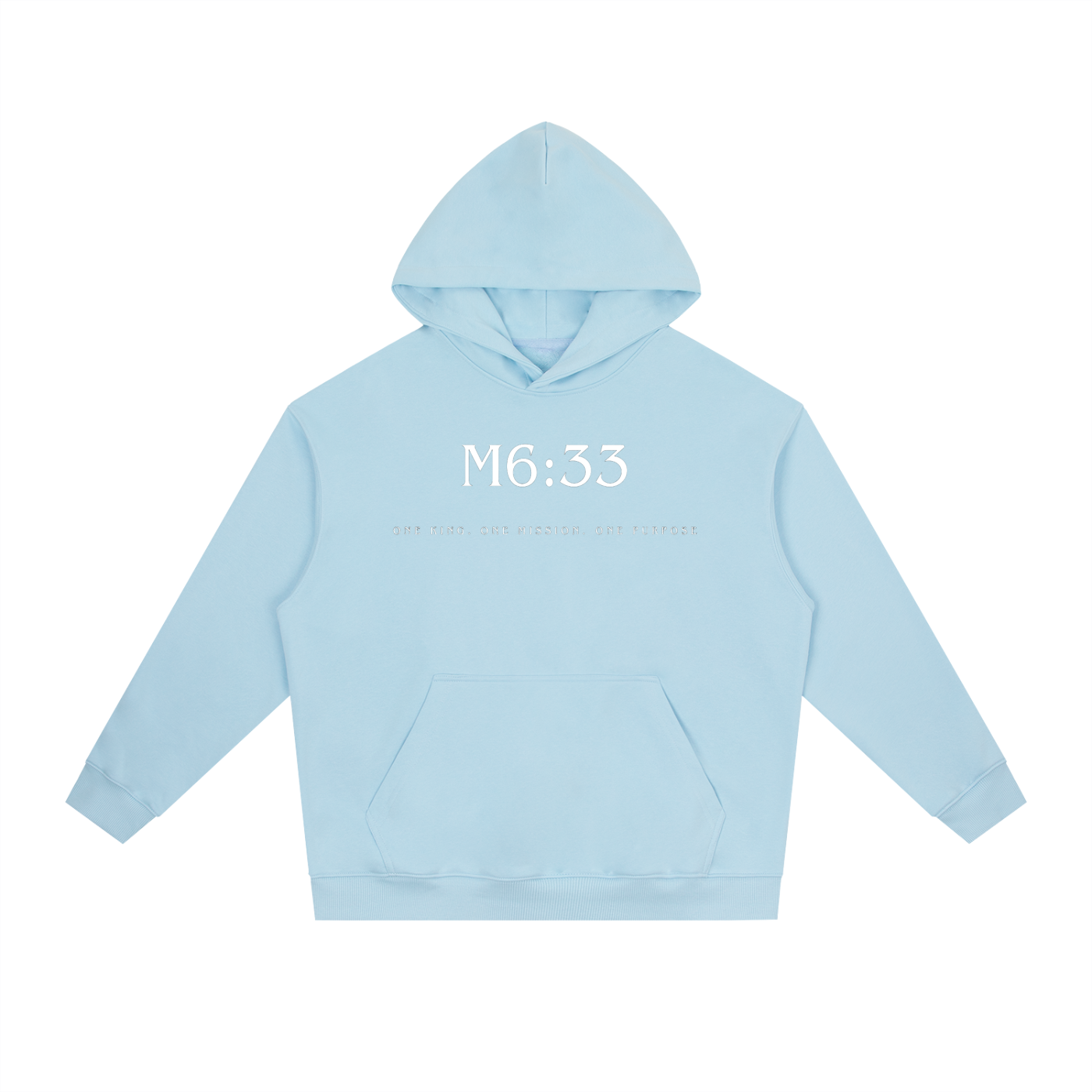 M6:33 Hoodie Sky Blue/White