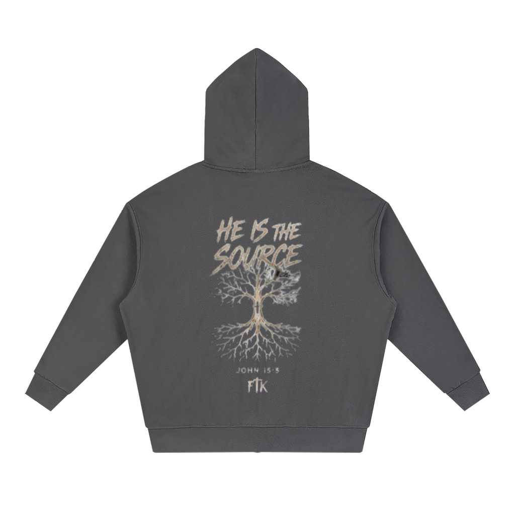 Connected Through Christ Dark Gray Zip-up Hoodie