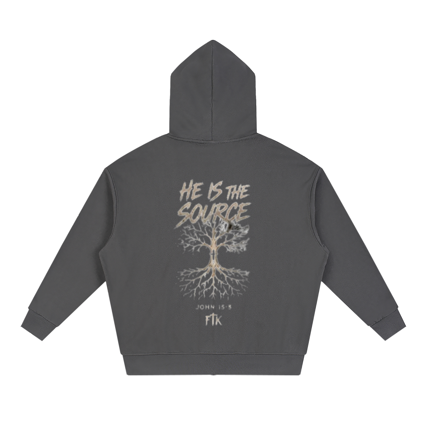 Connected Through Christ Dark Gray Zip-up Hoodie