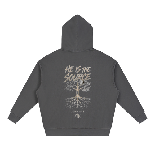 Connected Through Christ Dark Gray Zip-up Hoodie