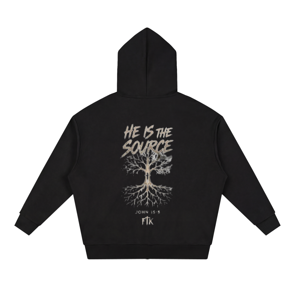 Connected Through Christ Black Zip-up Hoodie