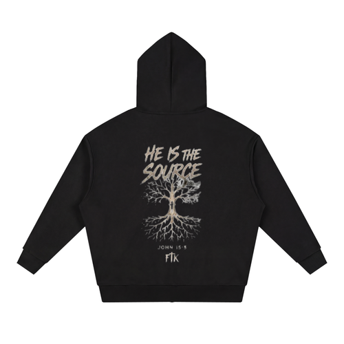 Connected Through Christ Black Zip-up Hoodie